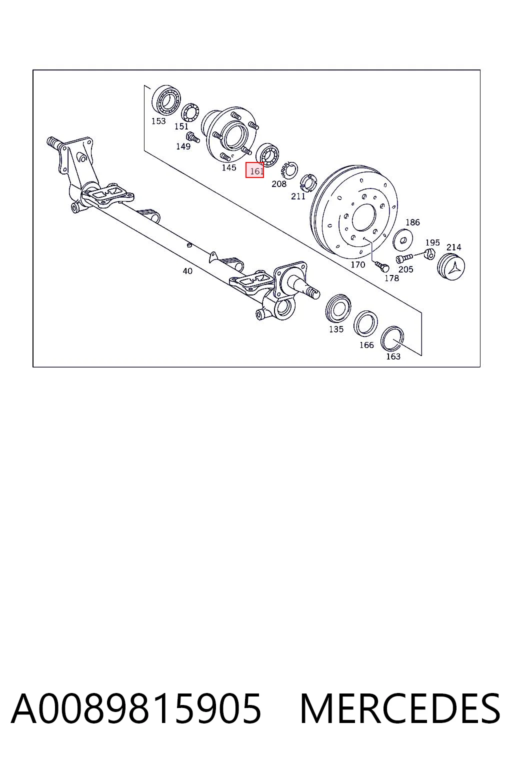 A0089815905 Mercedes