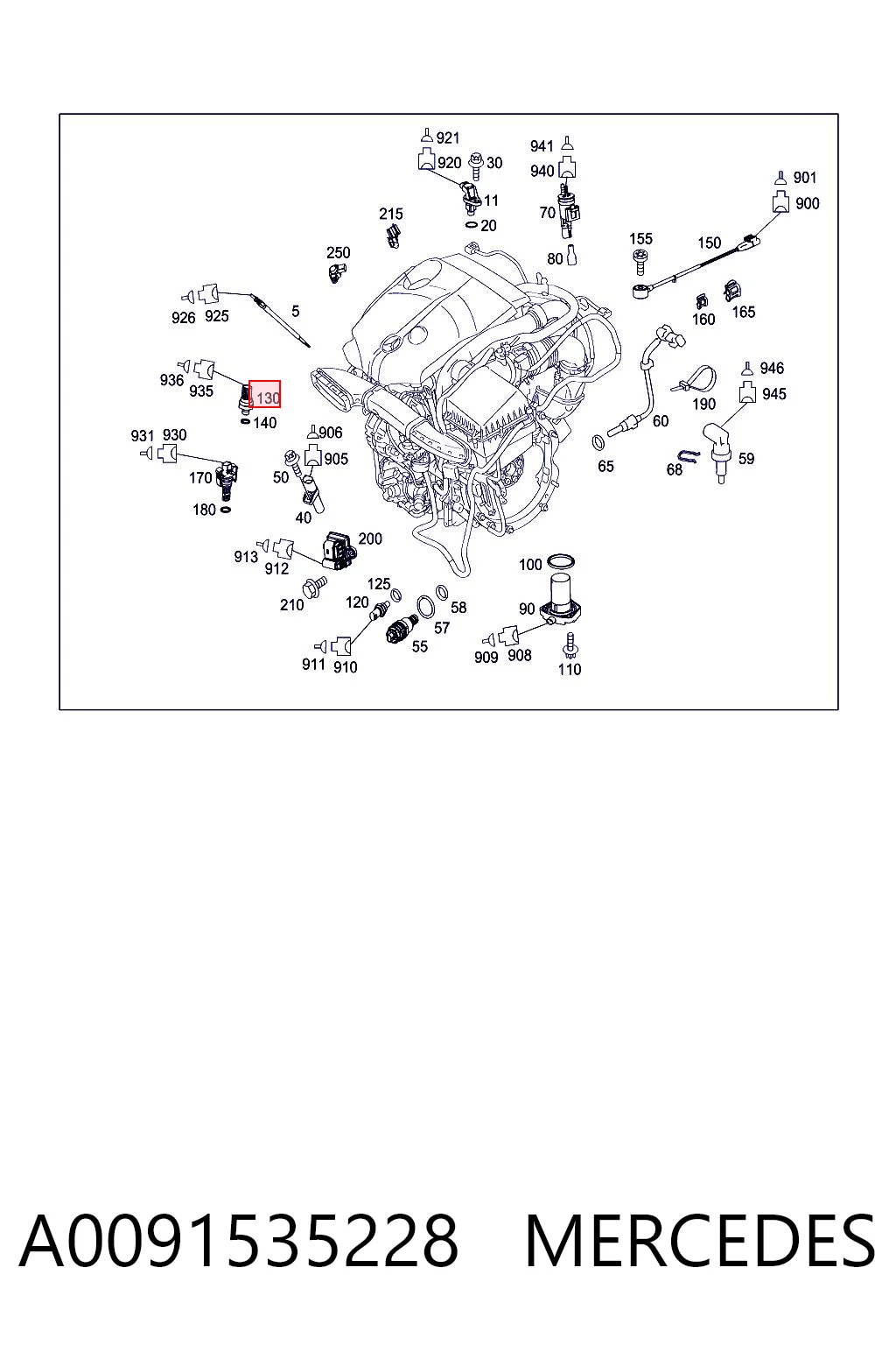 A0091535228 Mercedes Sensor de pressão dos gases de escape