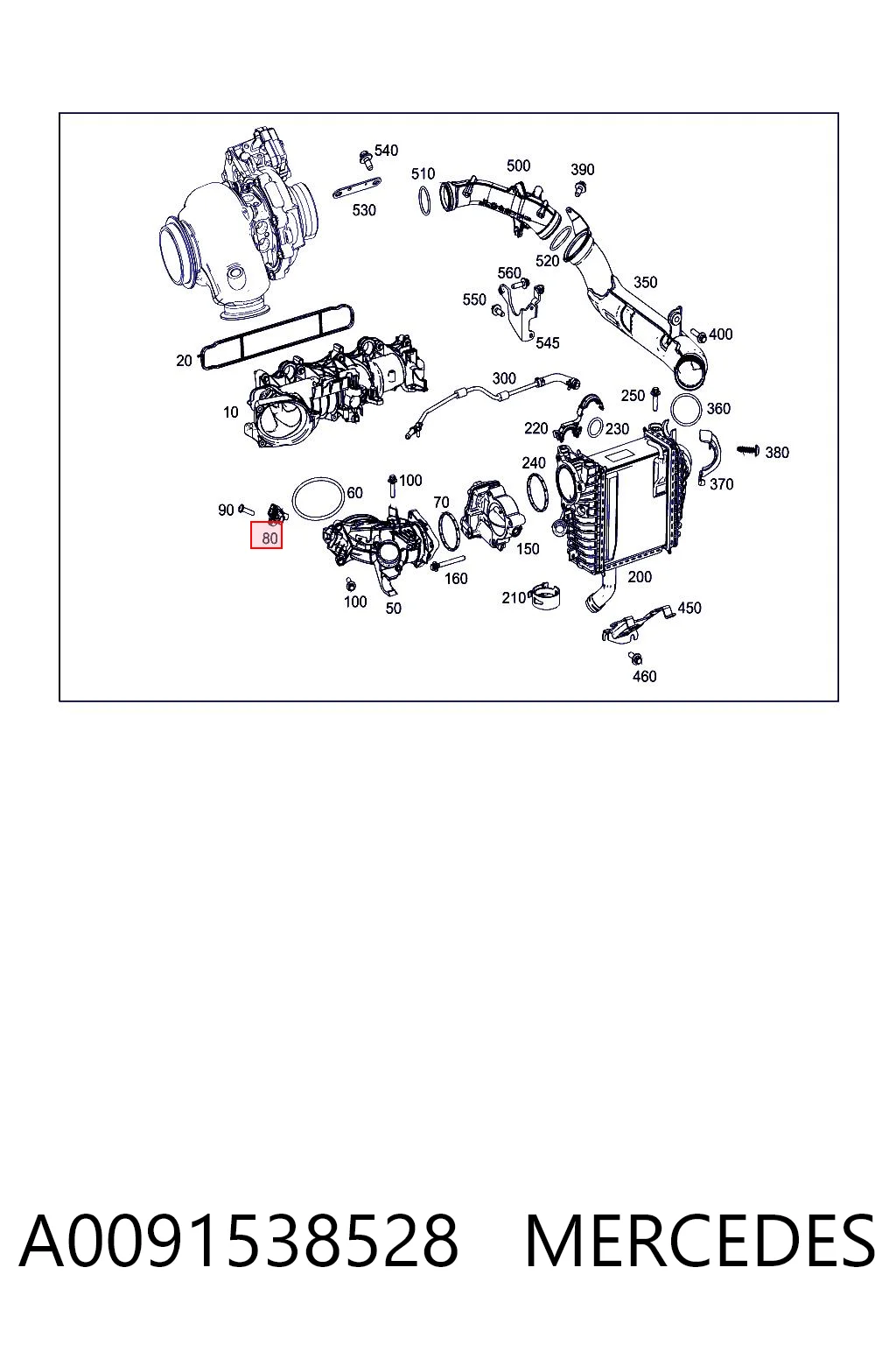 A0091538528 Mercedes Sensor de pressão no coletor de admissão, MAP