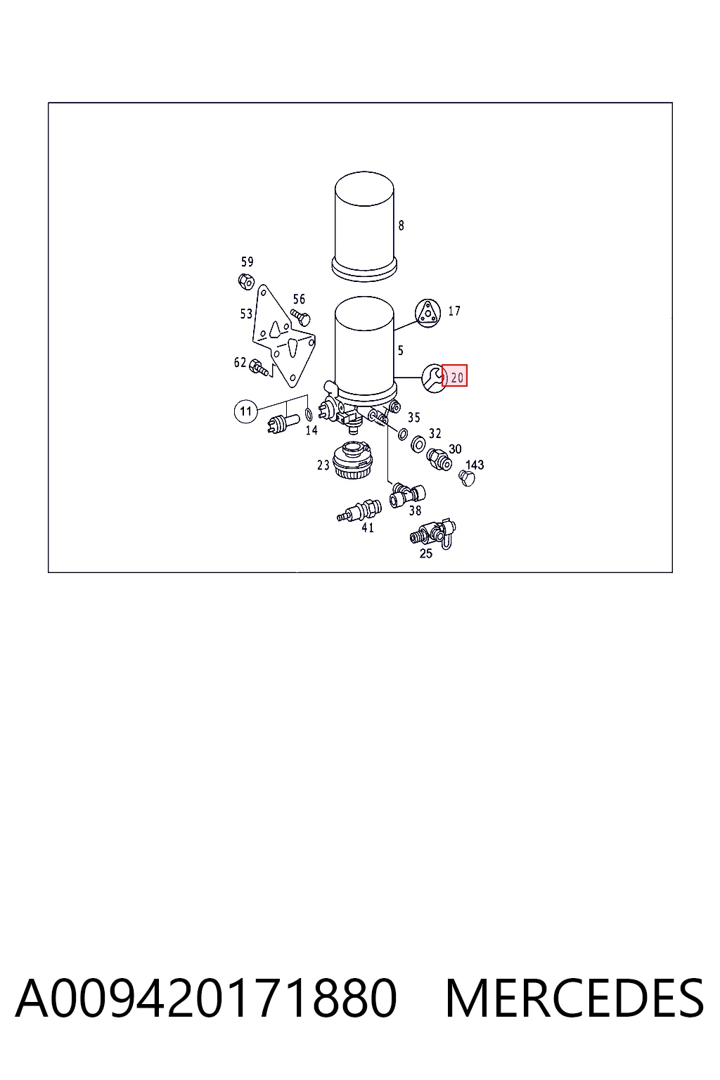Kit de reparação de separador de umidade (TRUCK) Otokar 13C0108086AA