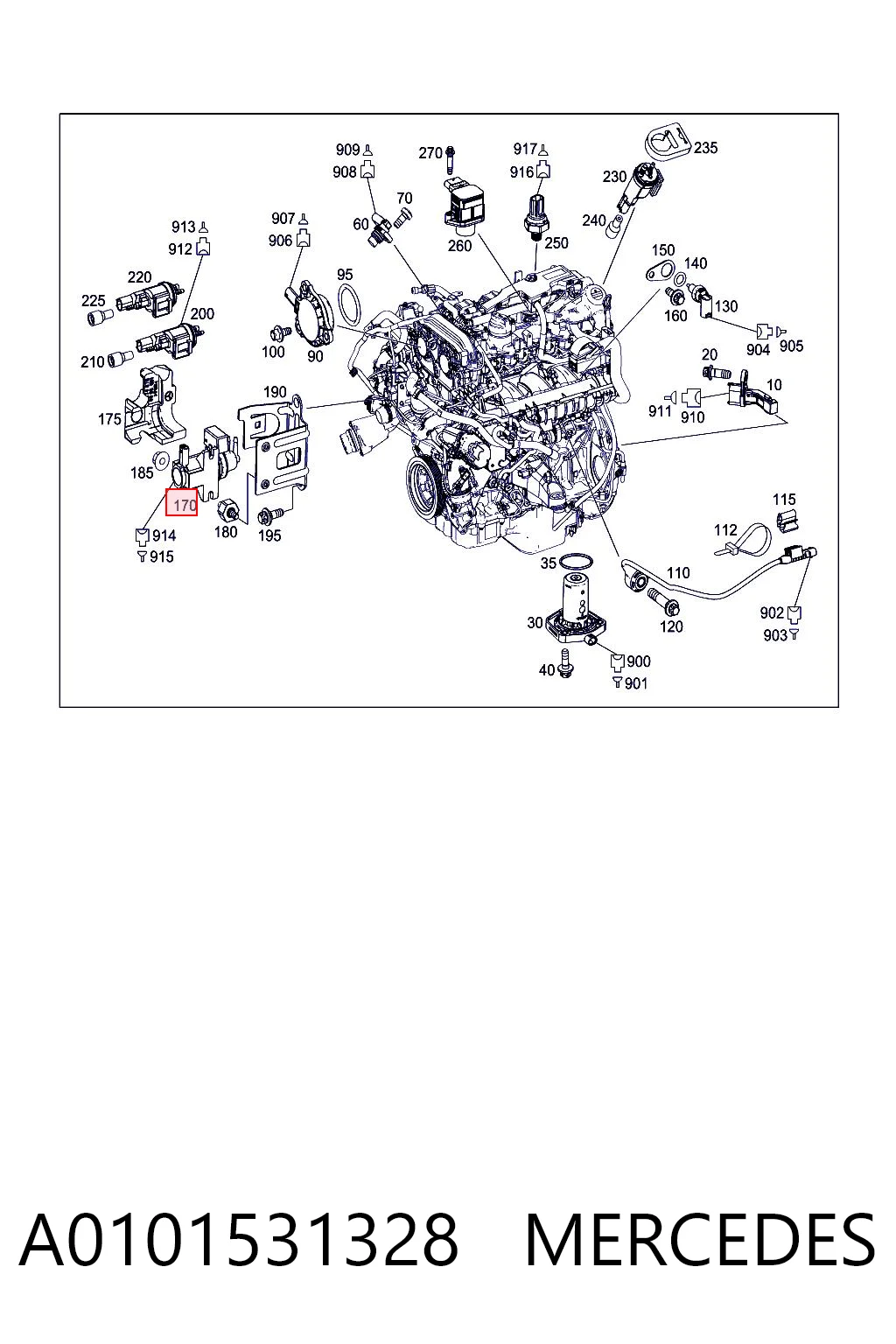 A0101531328 Mercedes Válvula solenoide de regulação de comporta EGR