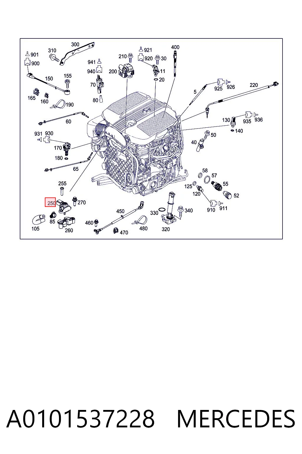 A0101537228 Mercedes Sensor de pressão no coletor de admissão, MAP