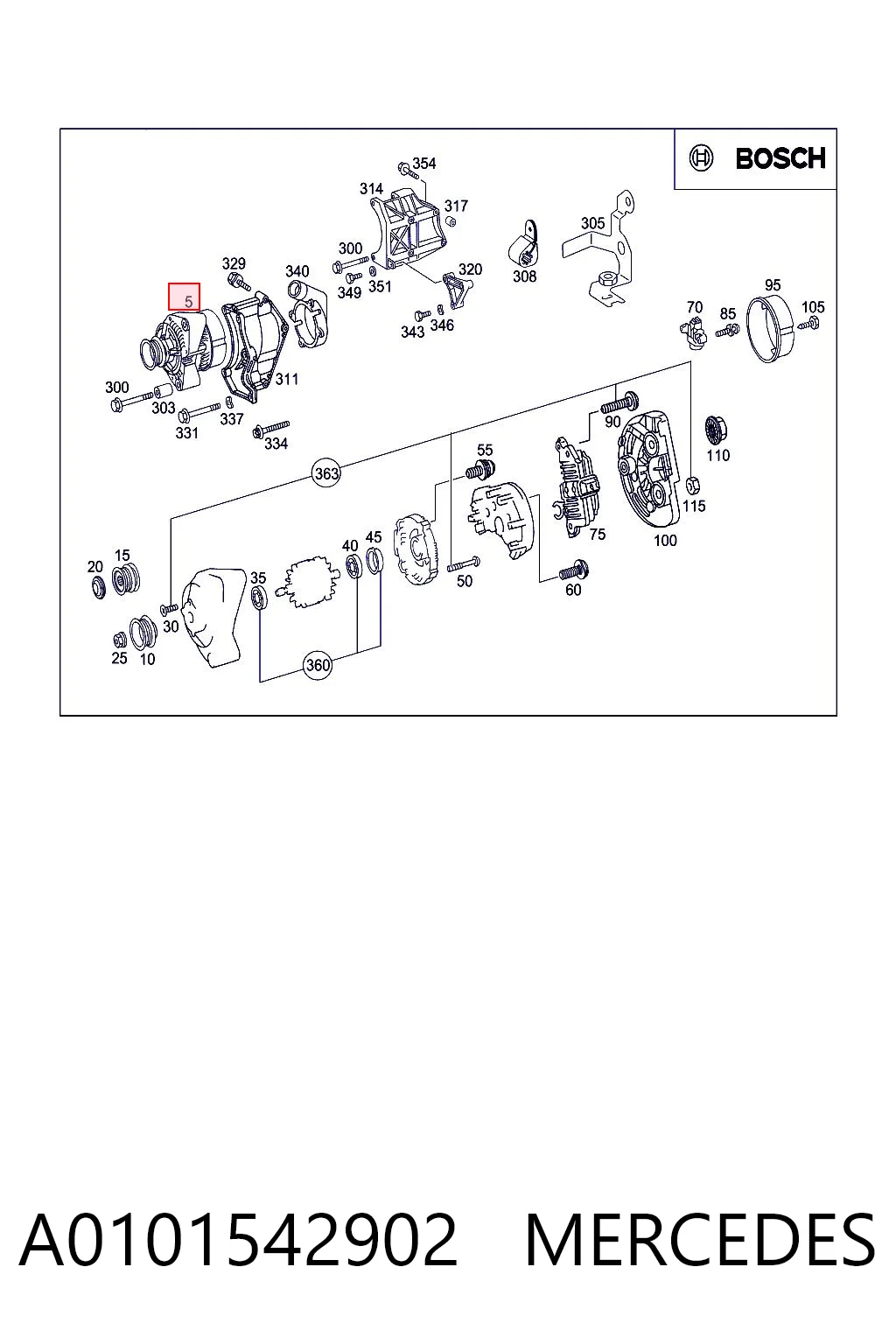 A0101542902 Mercedes Gerador