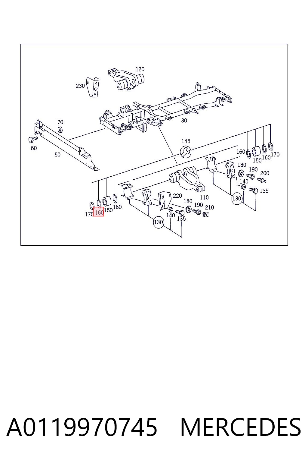 A0119970745 Mercedes Anel de vedação, universal