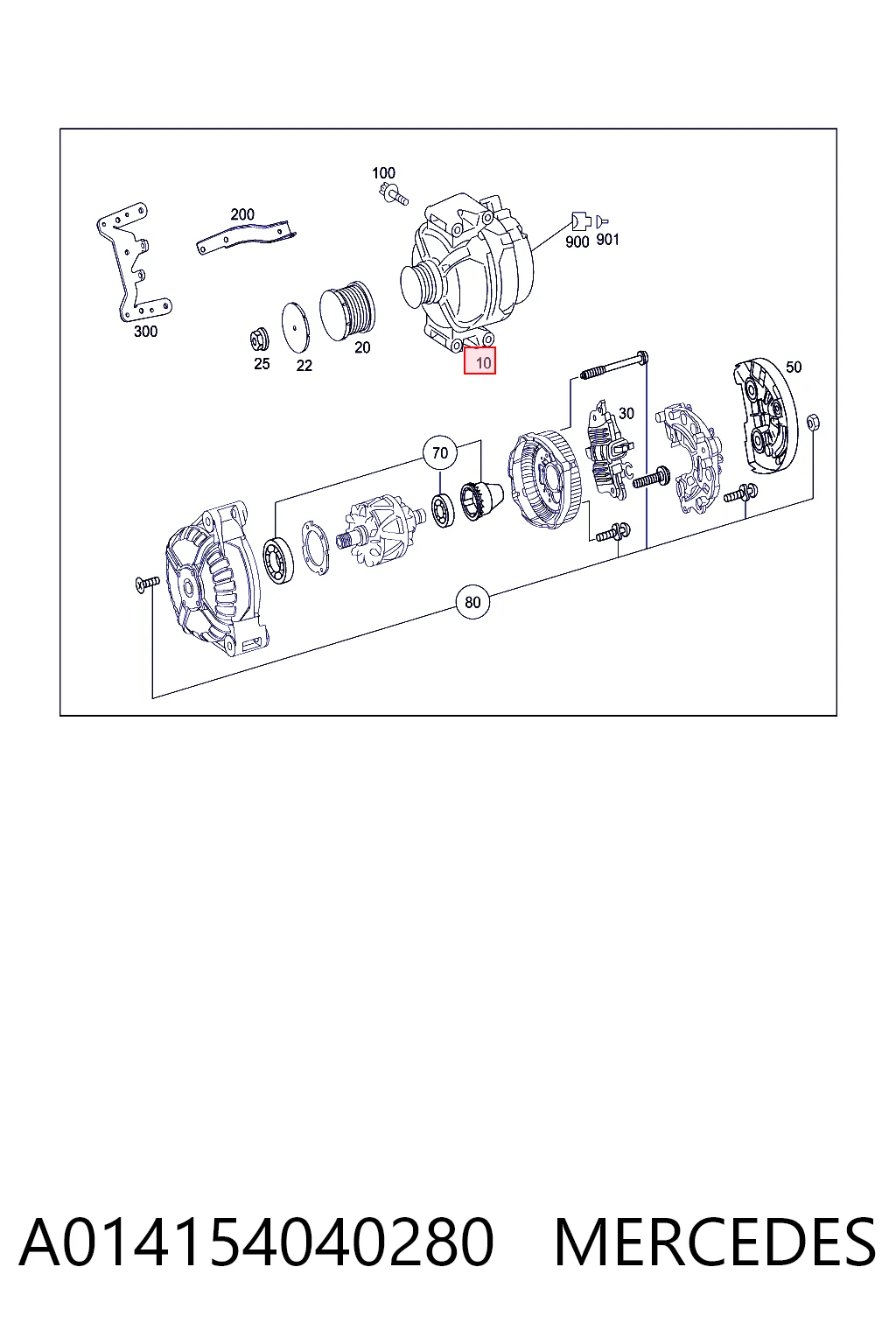 Gerador para Mercedes GL X164