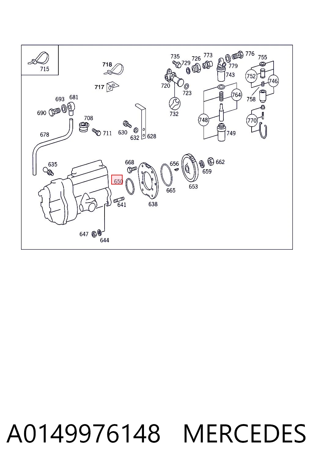 A0149976148 Mercedes Anel de vedação, universal