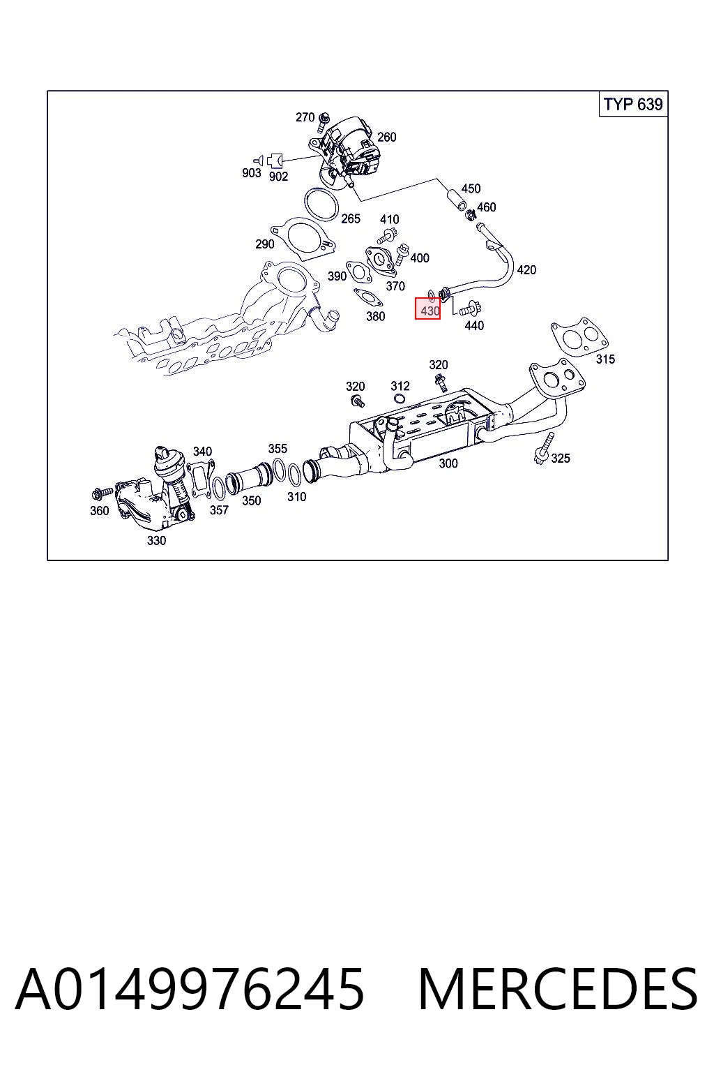 A0149976245 Mercedes Anel de vedação, universal