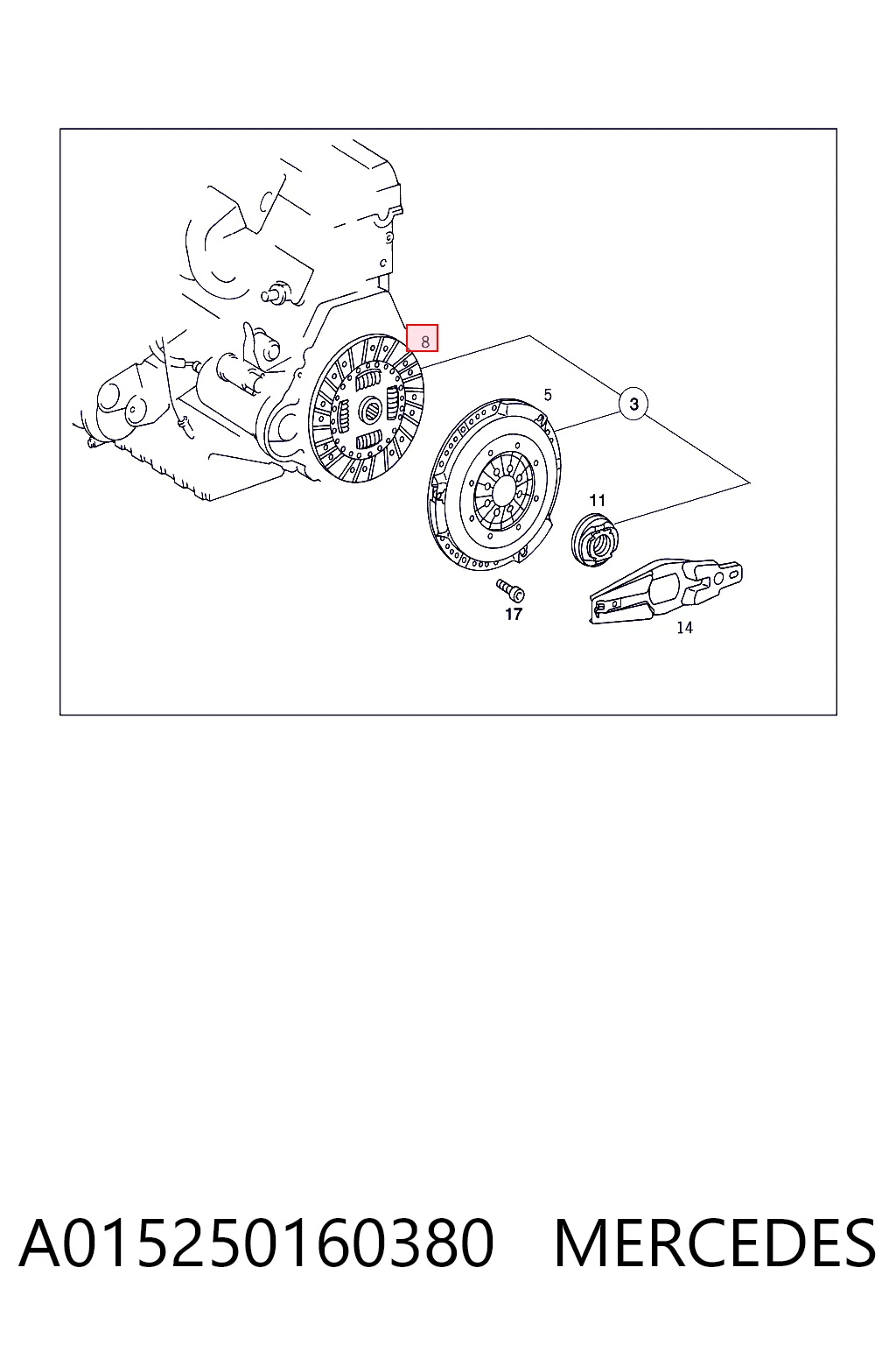Disco de embraiagem para Audi 80 B4 8C2