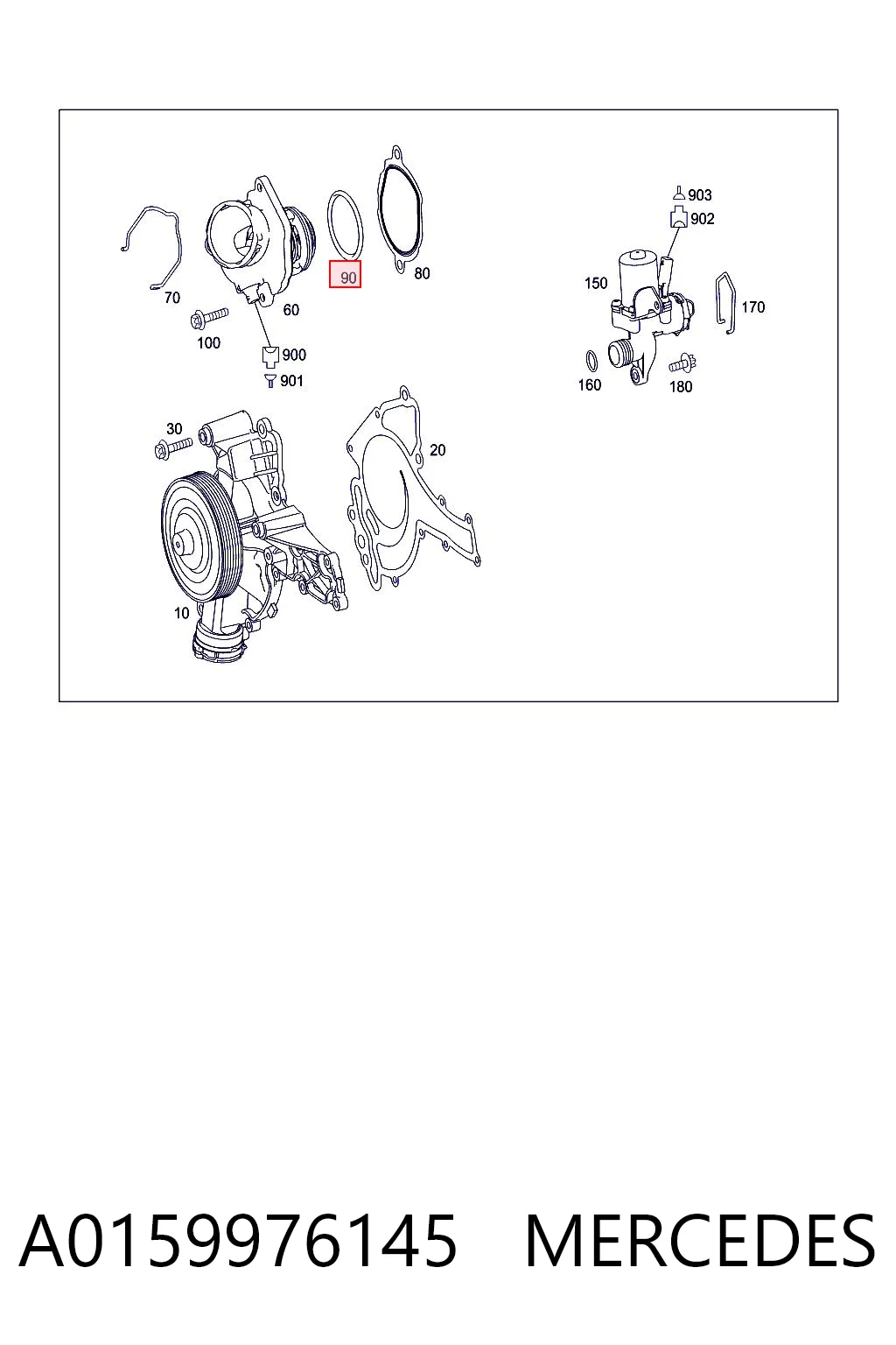 A0159976145 Mercedes Vedante de termostato
