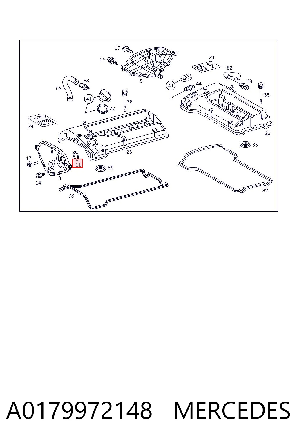 A0179972148 Mercedes Kit de reparação da bomba da água