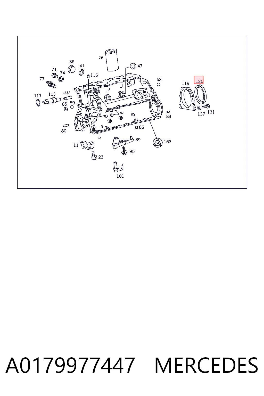 Vedação traseira de cambota de motor Ssang Yong 0179977447 preço, a partir de 30,29 USD