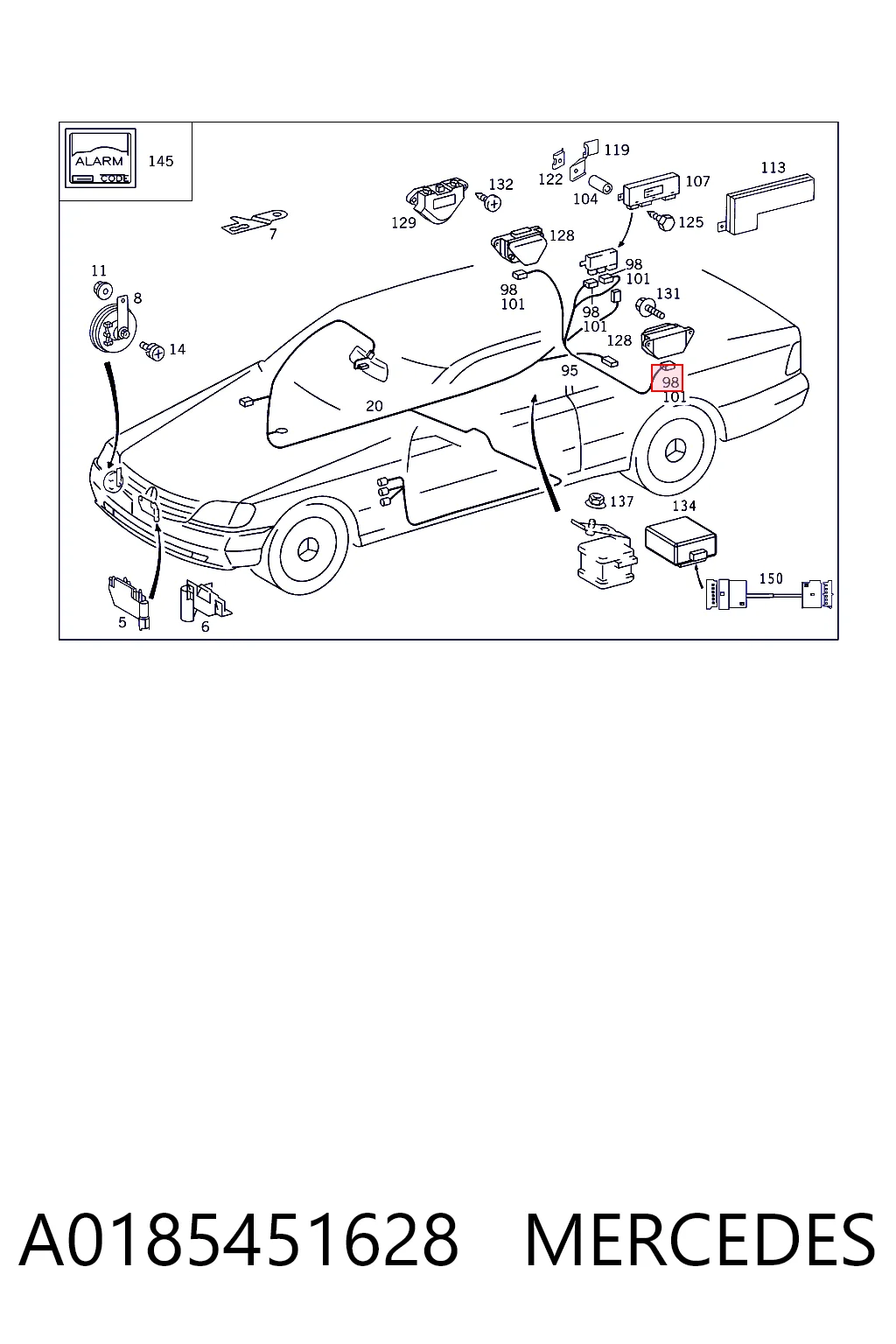 A0185451628 Mercedes