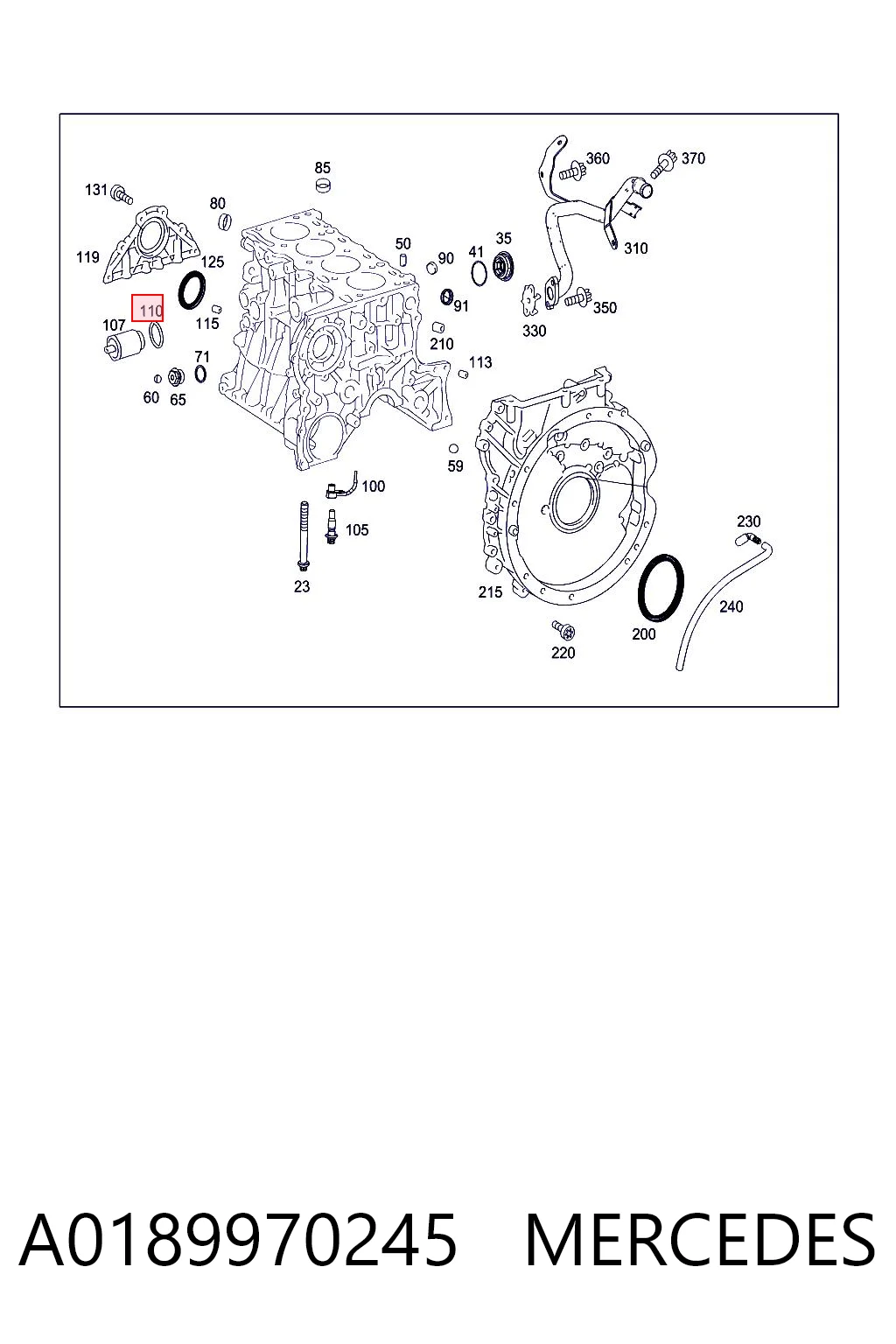 A0189970245 Mercedes 