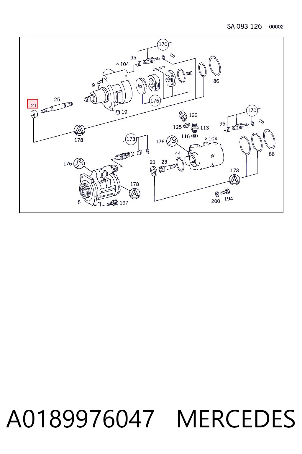 A0189976047 Mercedes