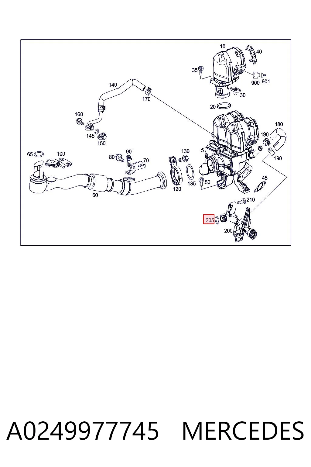 A0249977745 Mercedes Vedante de bomba de água
