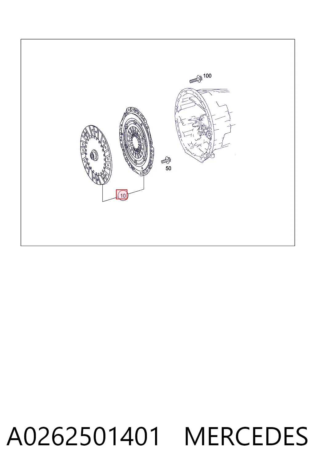  Kit de embraiagem (3 peças) Mercedes E sedan (W213) (2016 - 2023) 