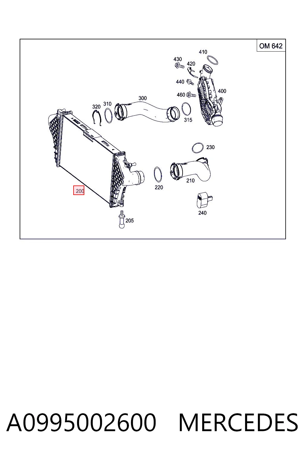Compre Radiador de intercooler Mercedes ML/GLE 