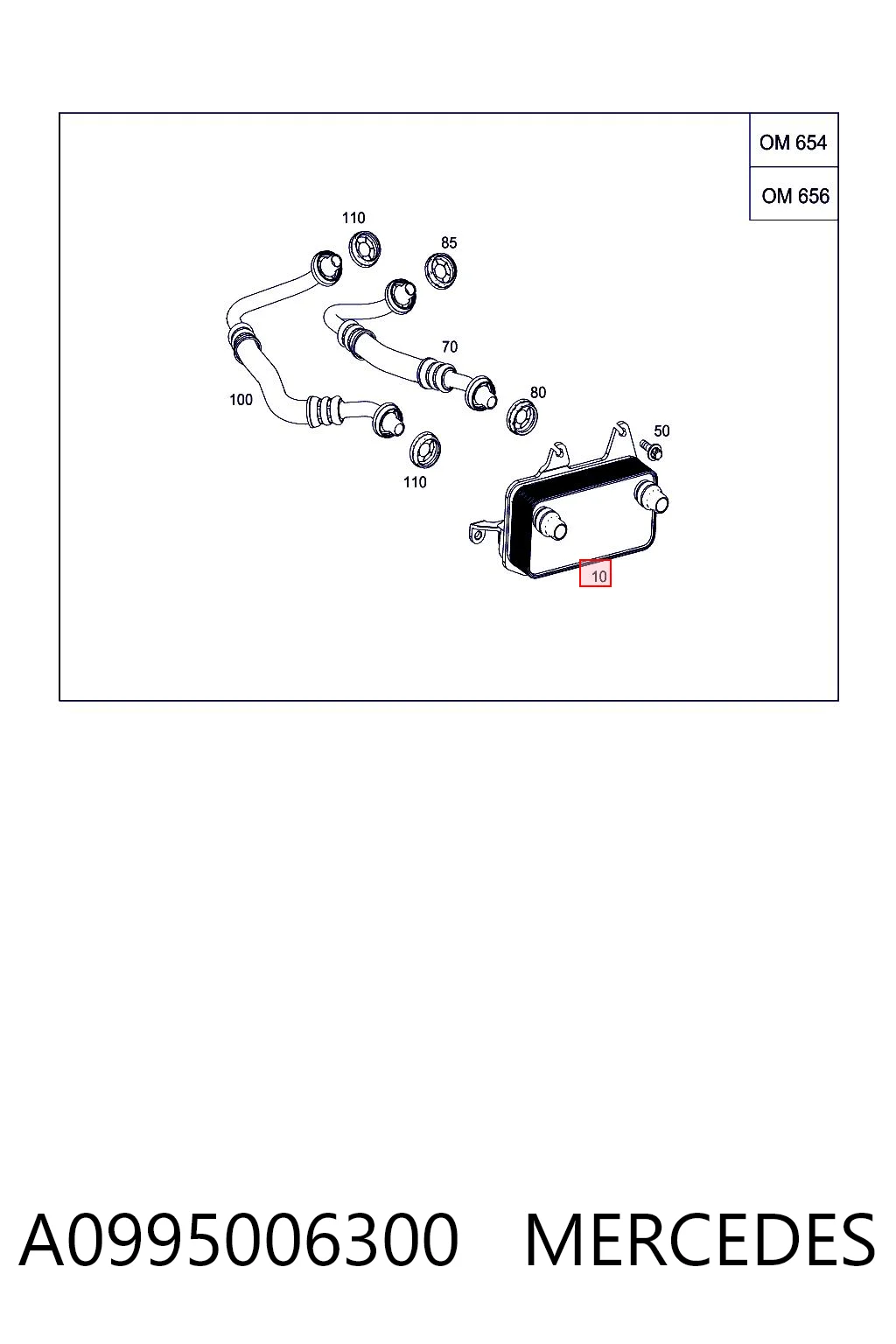 A0995006300 Mercedes Radiador de esfriamento, Caixa Automática de Mudança