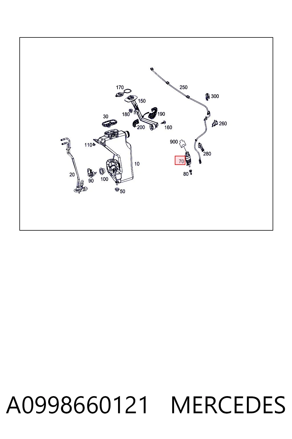 A0998660121 Mercedes Bomba de motor de fluido para lavador de vidro dianteiro