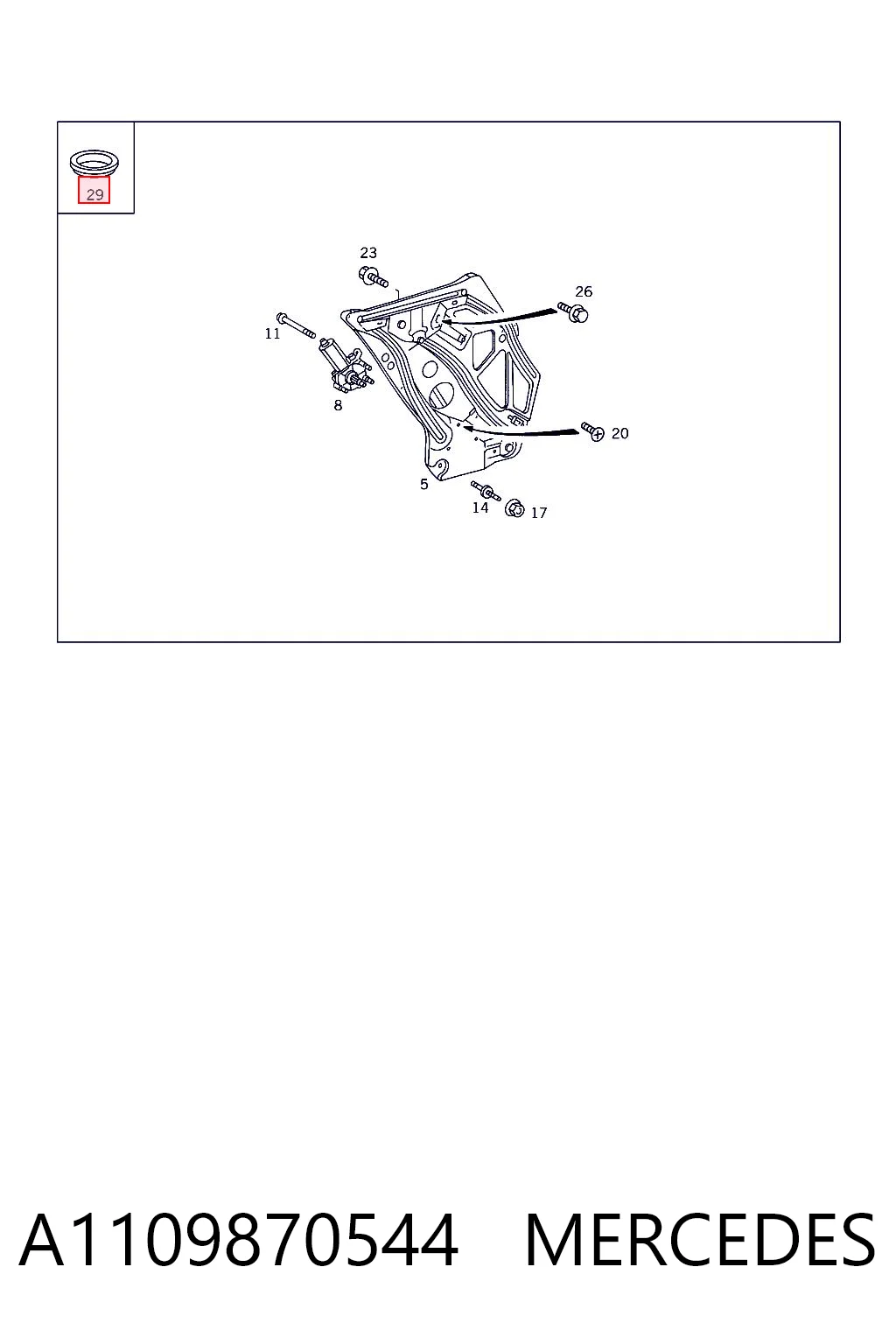 A1109870544 Mercedes Tampa de tanque de fluido para lavador