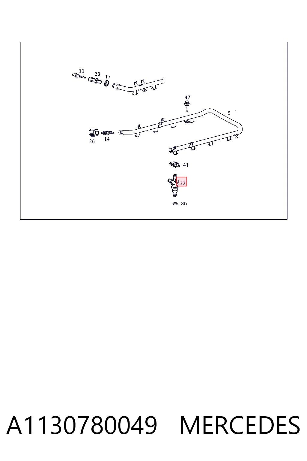 A1130780049 Mercedes Injetor de injeção de combustível