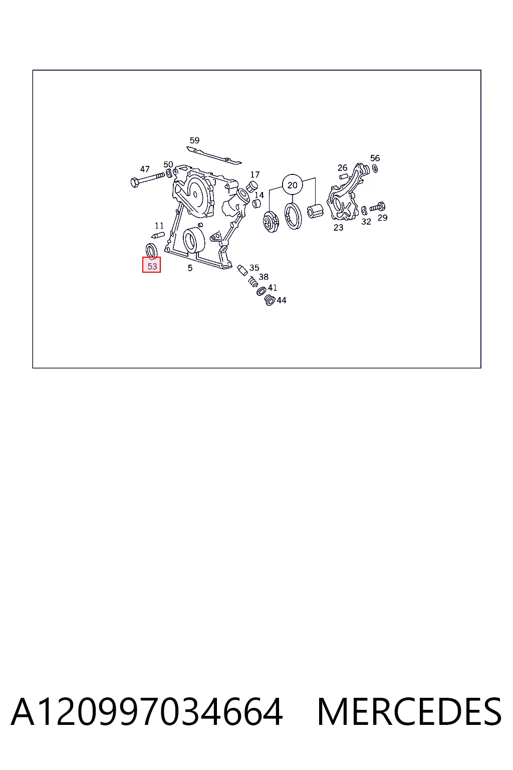 Vedação dianteira de cambota de motor Glaser P7623511