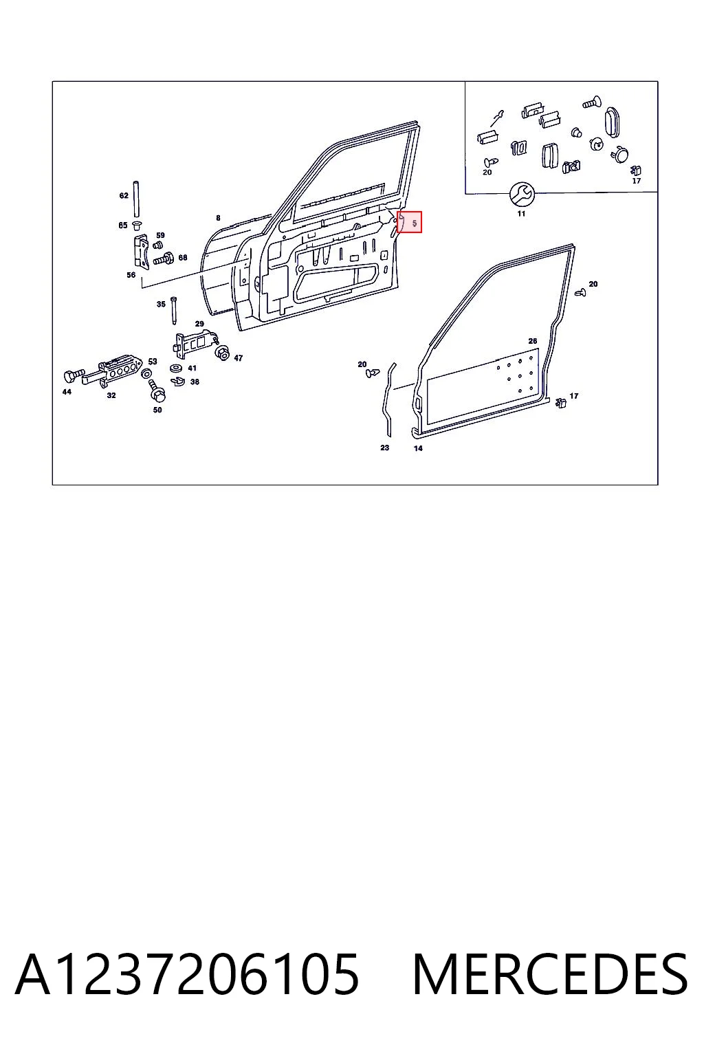 Porta dianteira esquerda Mercedes E W123 ao melhor preço