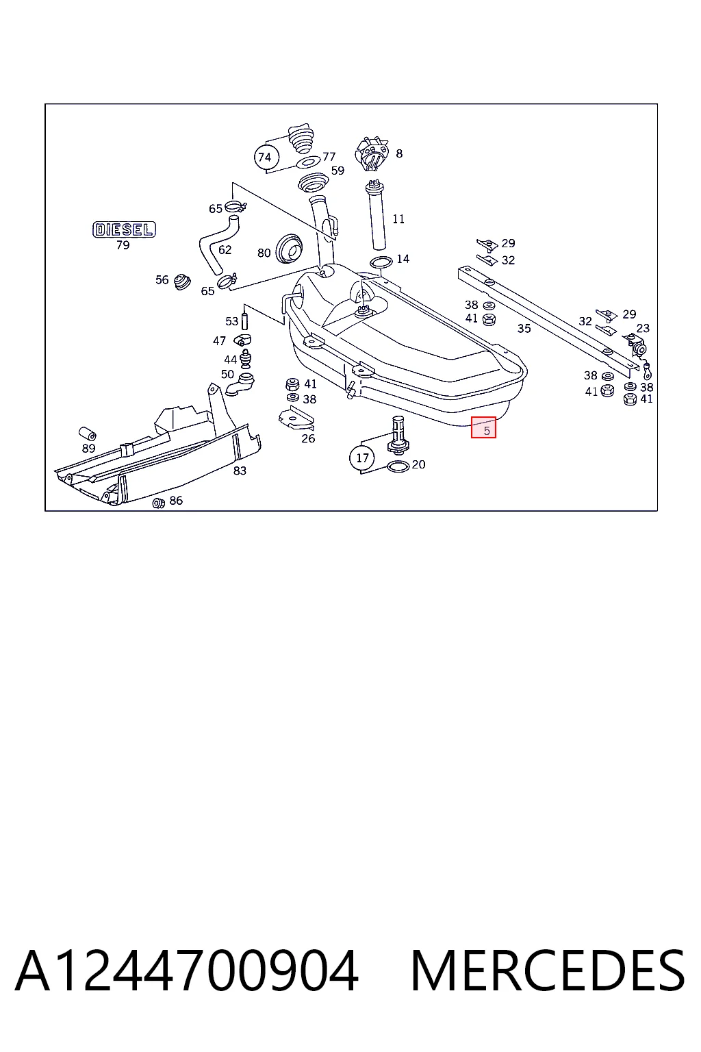 Tanque de combustível Mercedes E S124 ao melhor preço