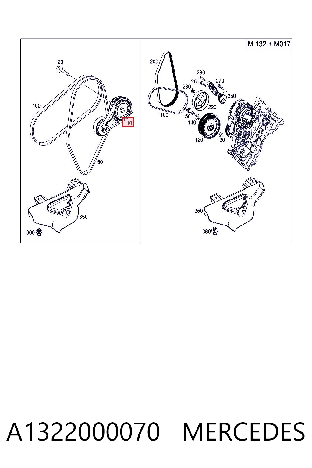 Reguladora de tensão da correia de transmissão para Smart FORTWO  451