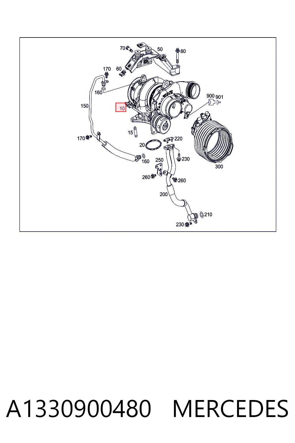 A1330900480 Mercedes Turbina