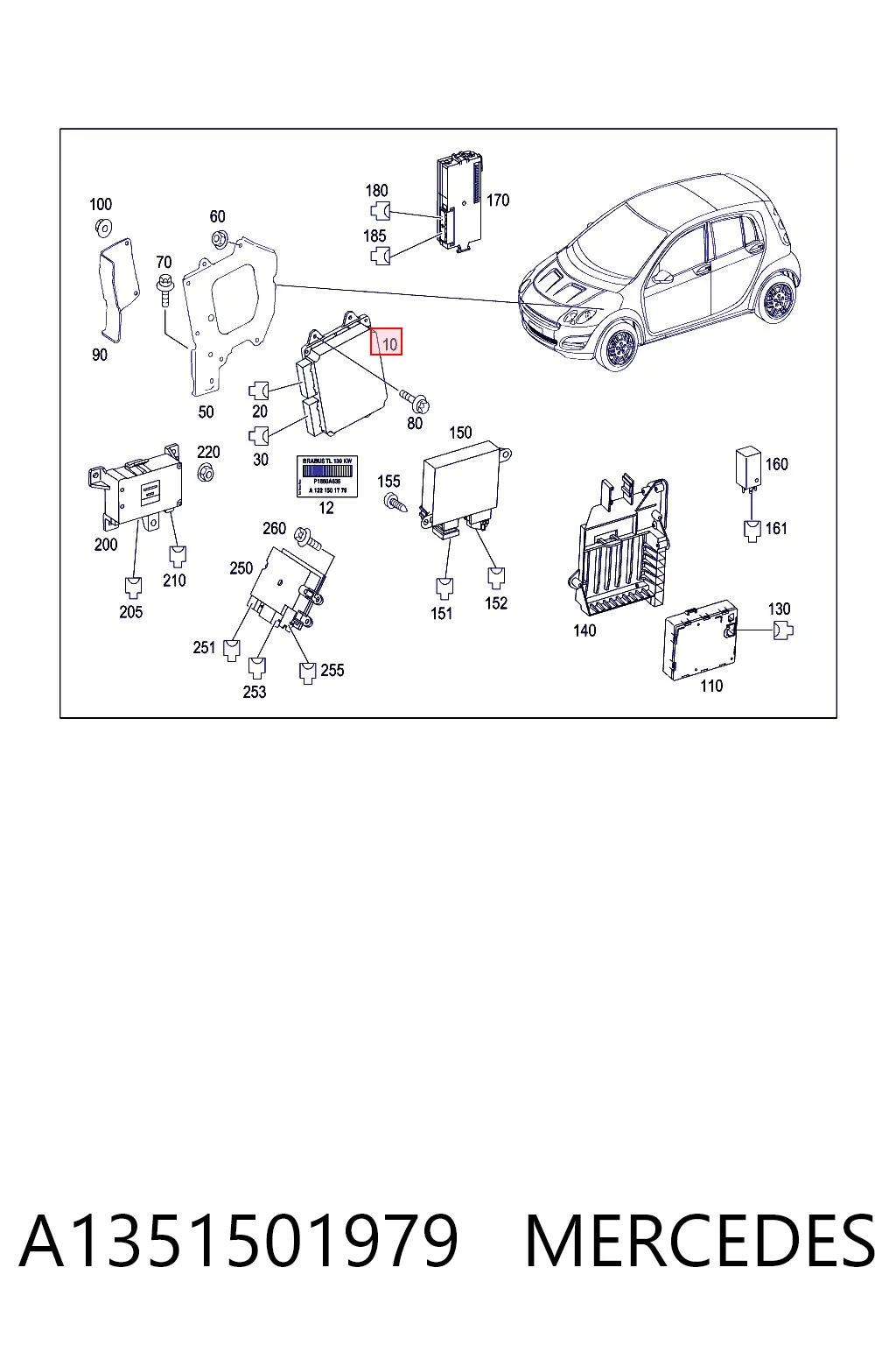 Módulo de direção (Centralina eletrônica) de motor para Mitsubishi Colt Z3A