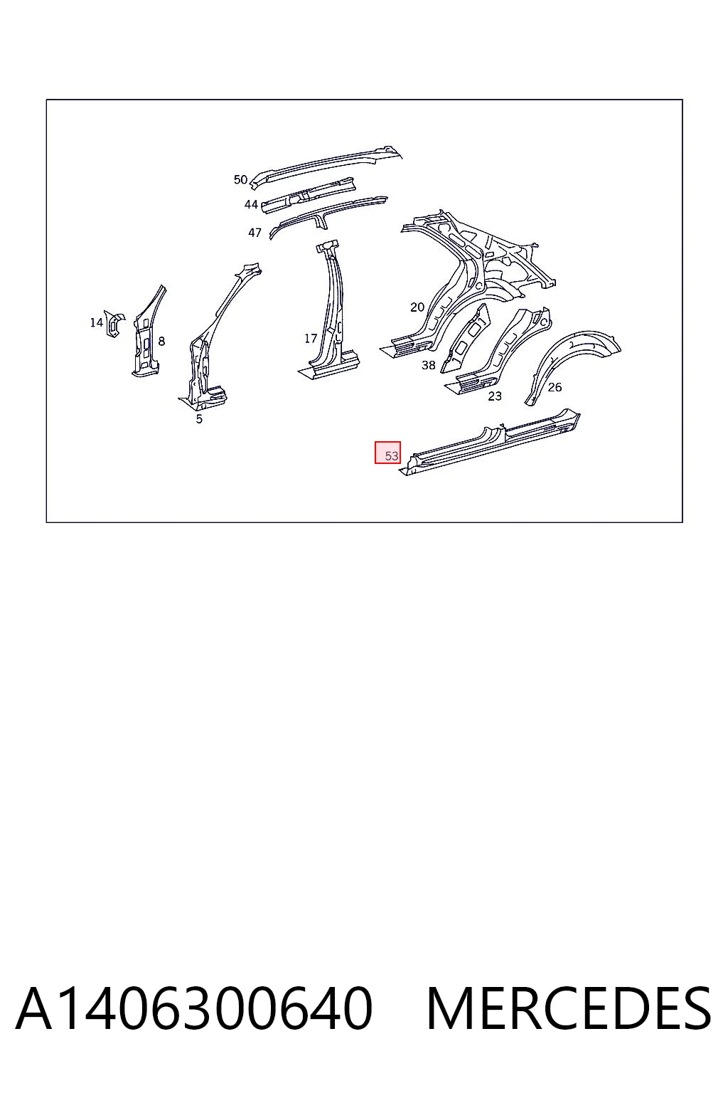 Acesso externo direito Mercedes S  W140 ao melhor preço