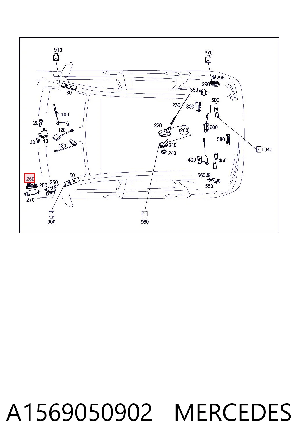 Antena para Mercedes E  S213