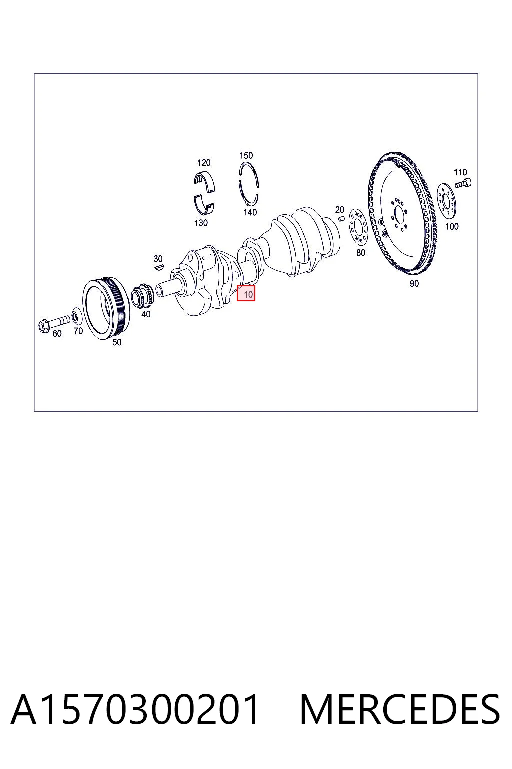 A1570300201 Mercedes Cambota de motor