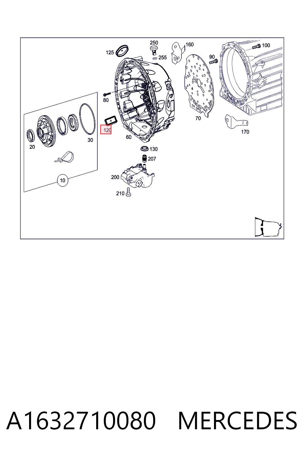 A1632710080 Mercedes Vedante de bomba de óleo da Caixa Automática de Mudança