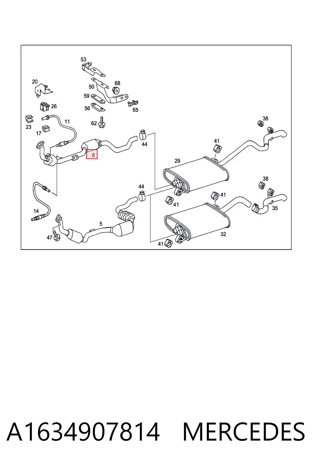 Convertidor - catalisador para Mercedes ML/GLE  W163