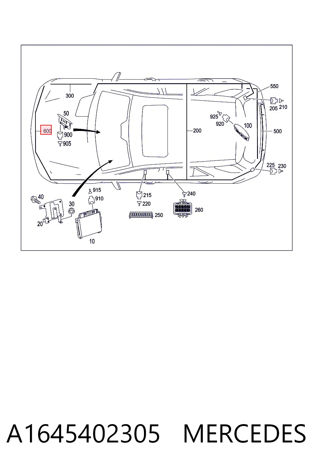 A1645402305 Mercedes 
