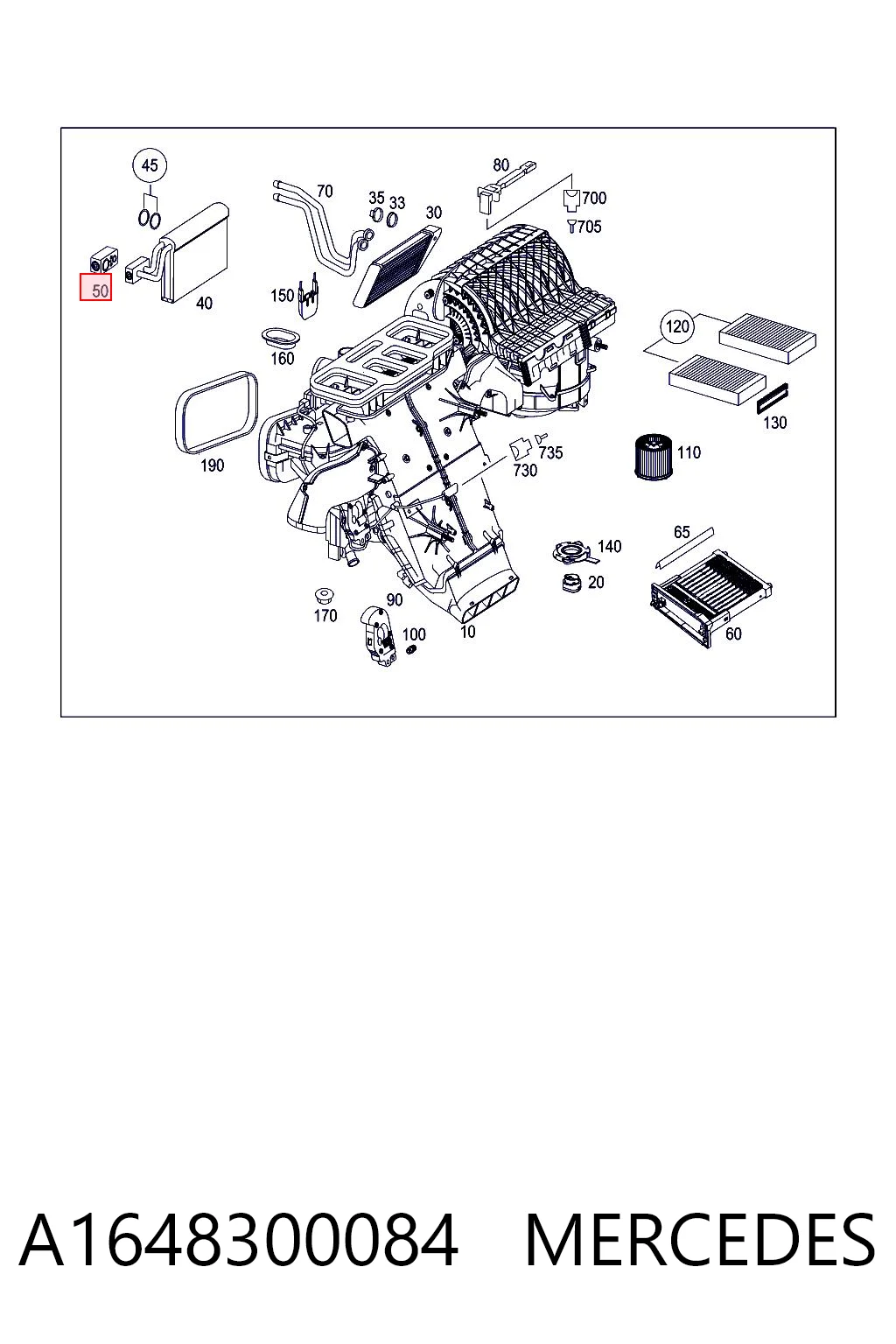 A1648300084 Mercedes Válvula TRV de aparelho de ar condicionado