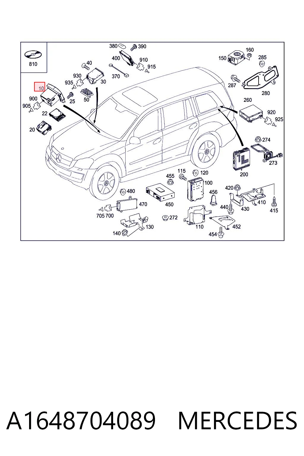 Mostrador multifuncional Mercedes ML/GLE  W164 ao melhor preço