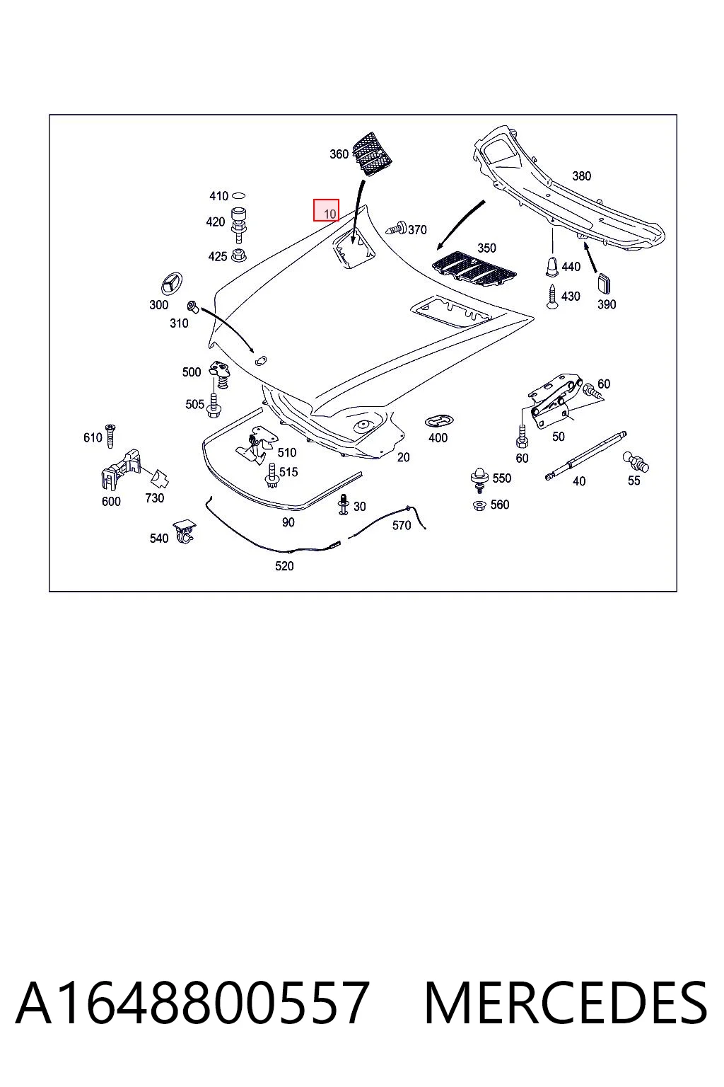 Capota para Mercedes ML/GLE  W164