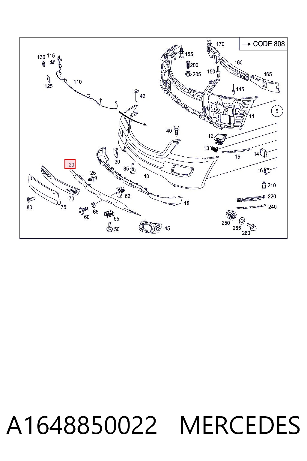 A1648850022 Mercedes