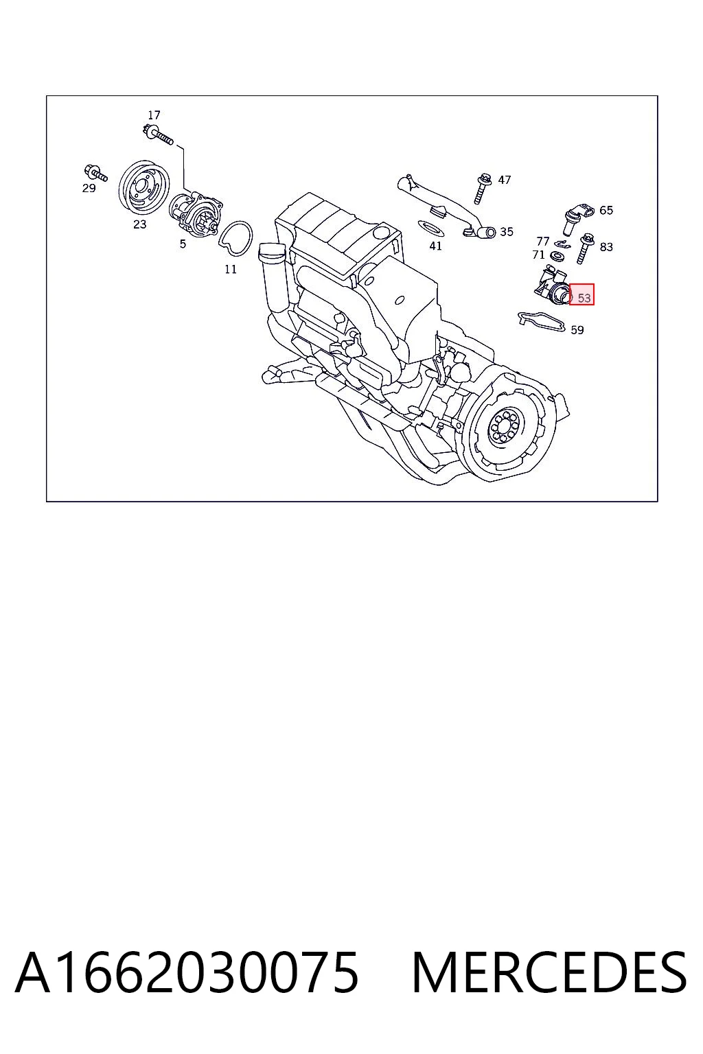 A1662030075 Mercedes Termostato