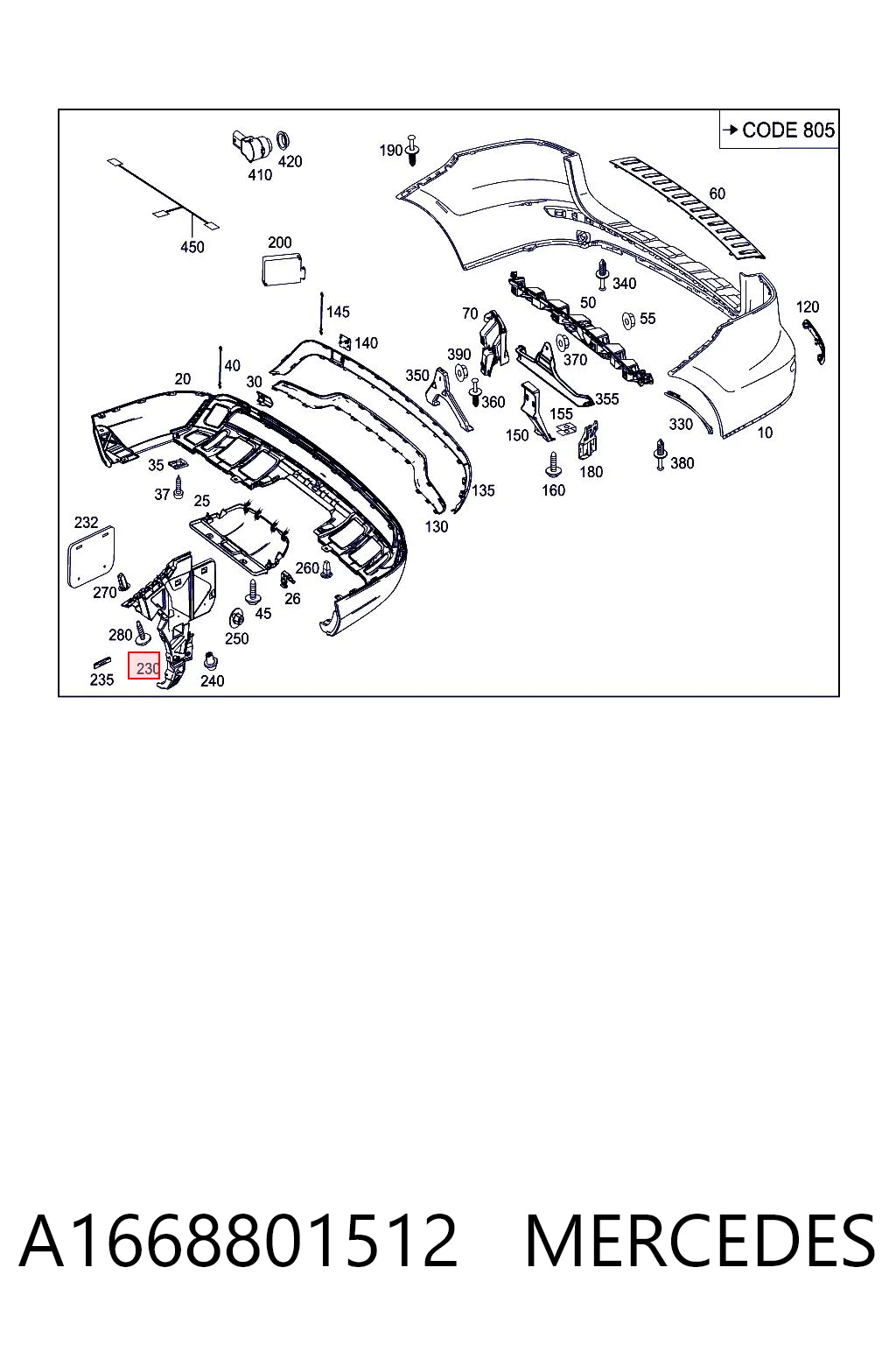 A1668801512 Mercedes
