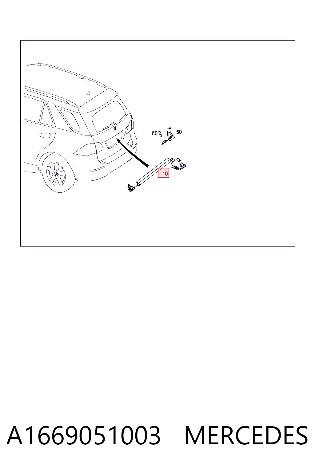 A1669051003 Mercedes Câmara do sistema para asseguramento de visibilidade