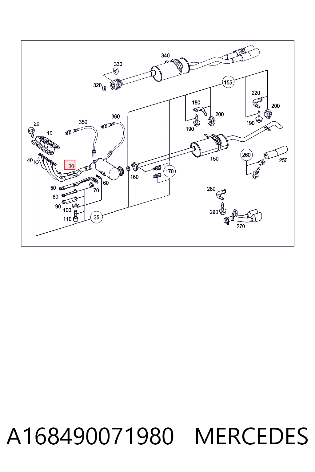 Convertidor - catalisador para Mercedes A W168