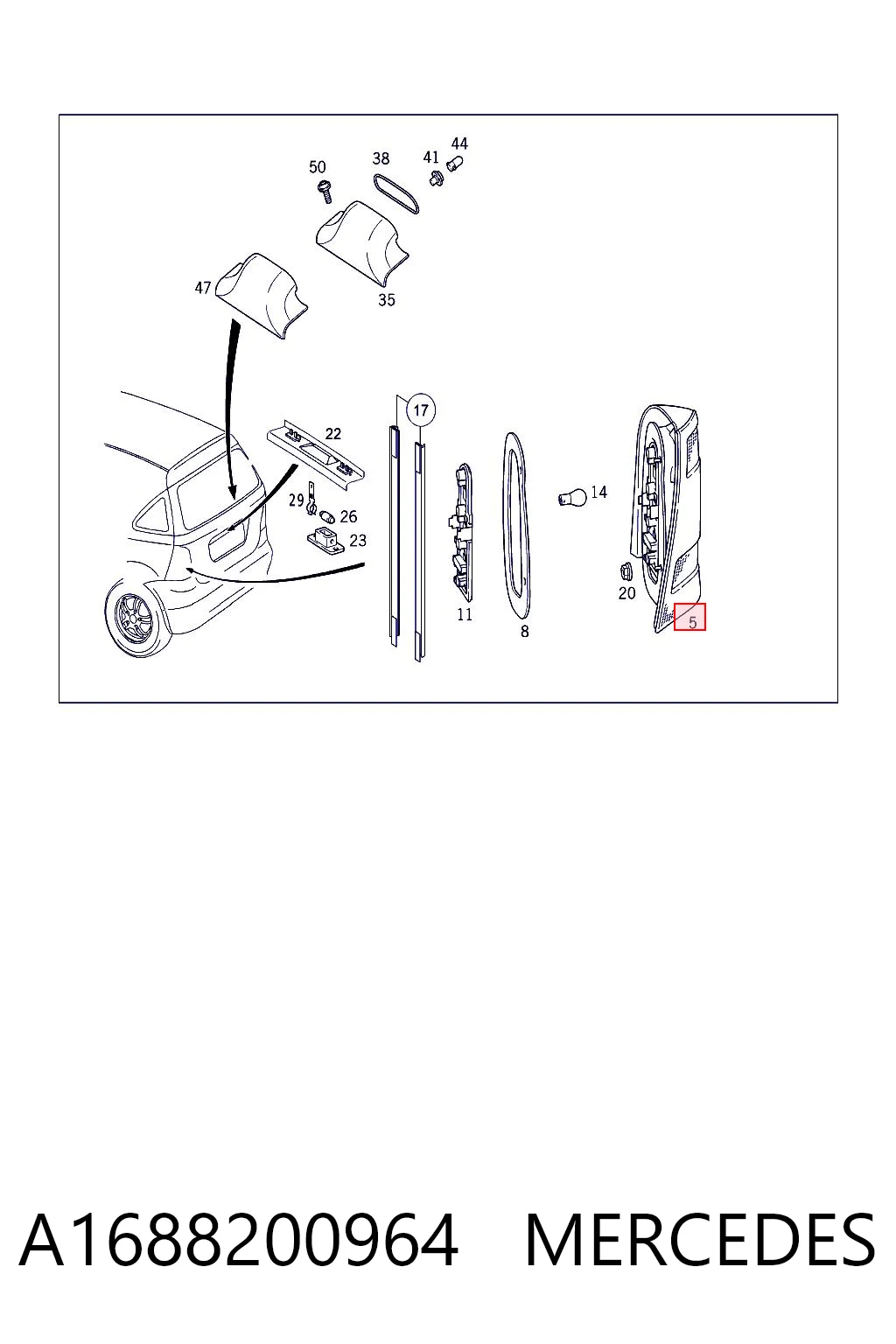 Compre 08334 Magneti Marelli Lanterna traseira esquerda