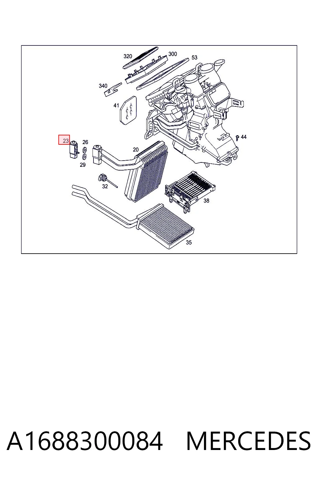 A1688300084 Mercedes Válvula TRV de aparelho de ar condicionado