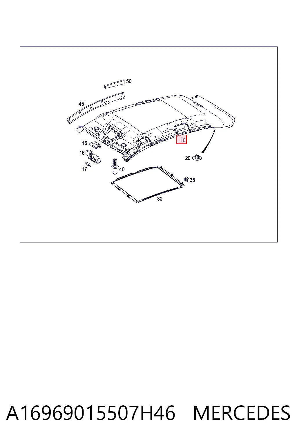 Revestimento do teto Mercedes B  W245 ao melhor preço