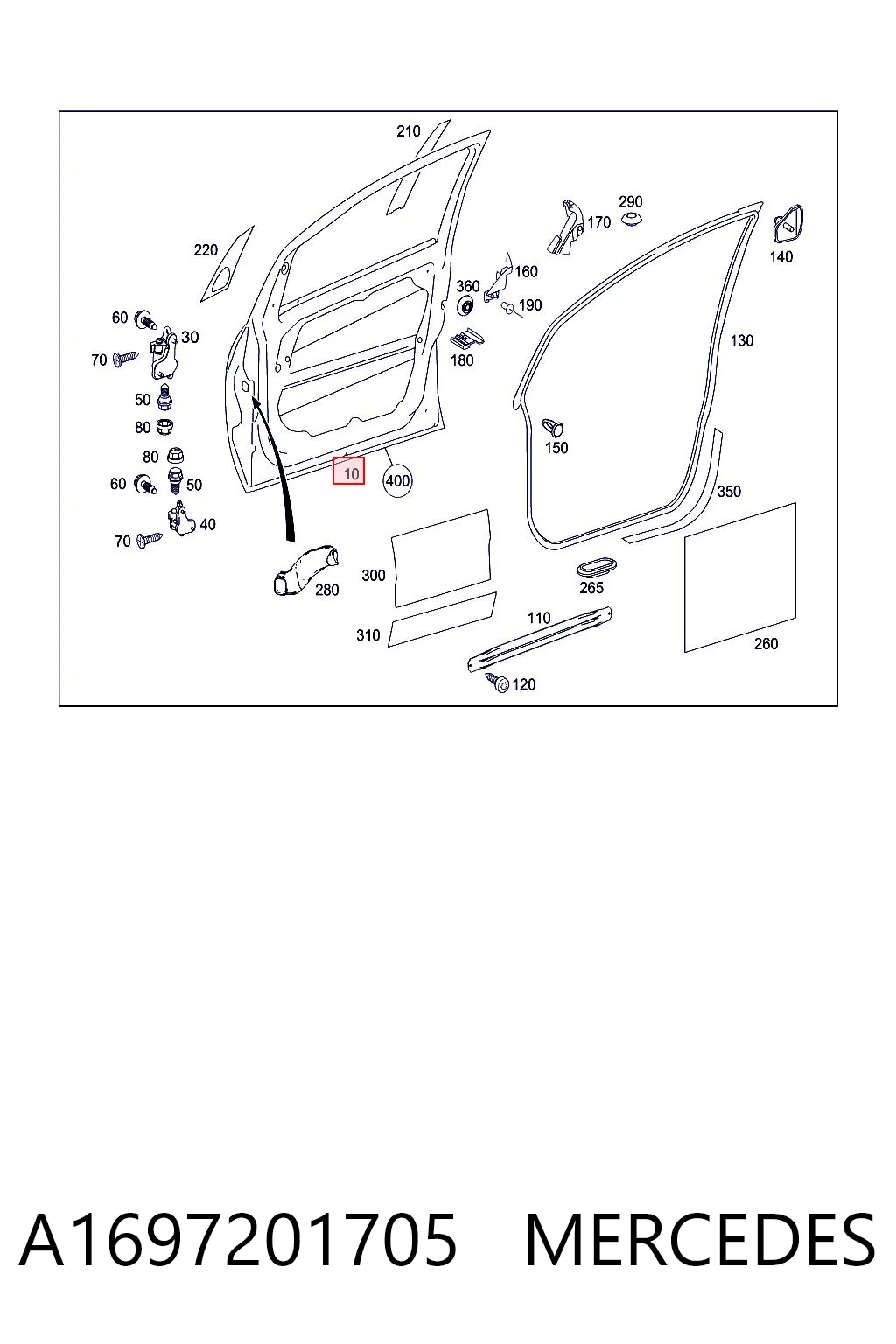 Porta dianteira esquerda Mercedes B  W245 ao melhor preço