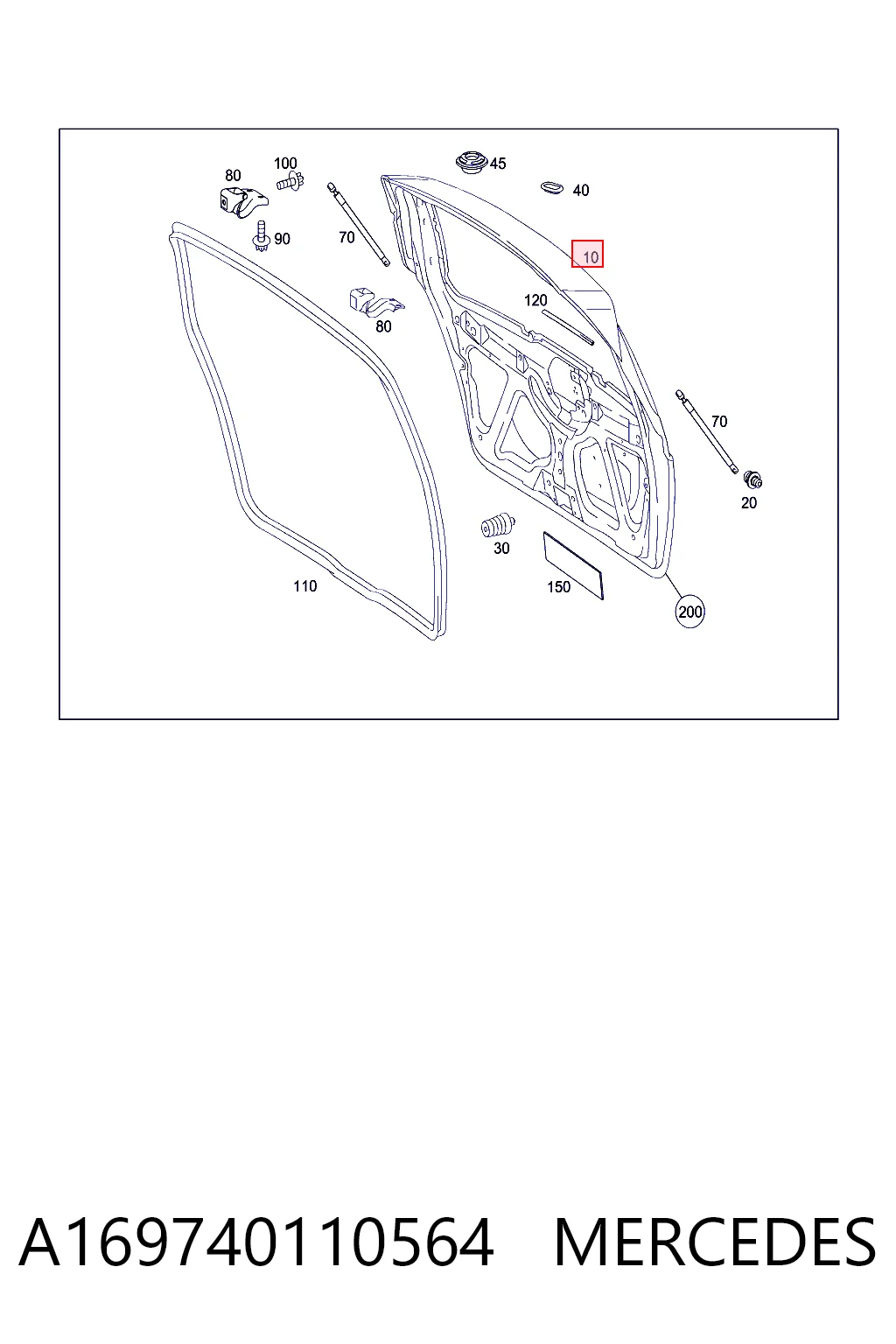  Porta traseira (3ª/5ª porta-malas (tampa de alcapão) Mercedes A hatchback (W169) (2004 - 2012) 